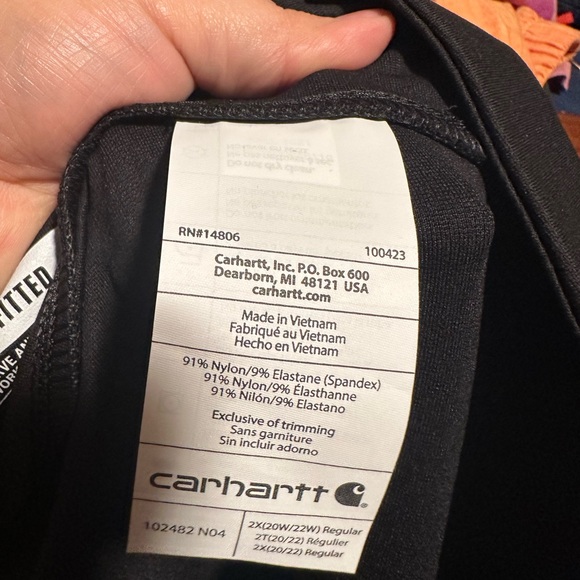 CARHARTT‎ Leggings WOMEN'S FORCE FITTED MIDWEIGHT UTILITY Size 2X - Picture 8 of 11
